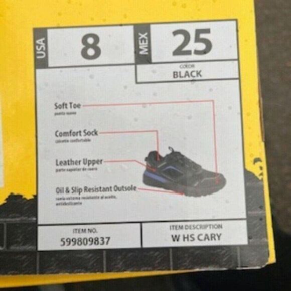 Women's Size: 8 . Leather Soft Toe Shoes . Oil & Slip Resistant . Work & Safety - Picture 3 of 11